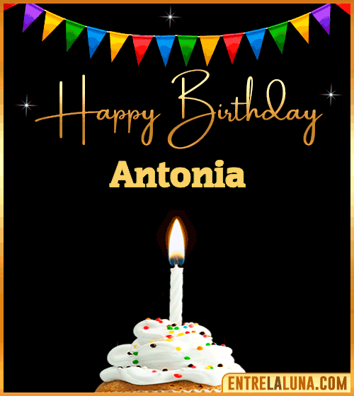GiF Happy Birthday Antonia